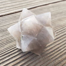 Load image into Gallery viewer, LARGE 12 Point GEMSTONE MERKABA Star Natural Smokey Quartz Rare (One)