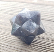 Load image into Gallery viewer, LARGE 12 Point GEMSTONE MERKABA Star Natural Blue Aventurine Rare (One)