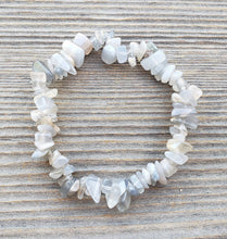 Load image into Gallery viewer, BLACK MOONSTONE Natural Stone Gemstone Stretchy Chip Bracelet
