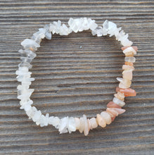 Load image into Gallery viewer, MULTI - MOONSTONE Natural Stone Gemstone Stretchy Chip Bracelet