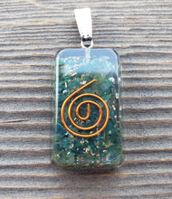 Load image into Gallery viewer, ORGONE BLOODSTONE Gemstone Rectangle Pendant Orgone (One)