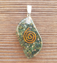 Load image into Gallery viewer, ORGONE BLOODSTONE Gemstone Eye Shaped Pendant Orgone (One)
