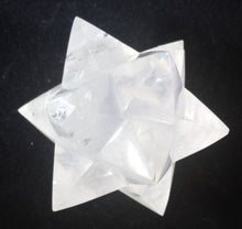 Load image into Gallery viewer, LARGE 12 Point GEMSTONE MERKABA Star Natural Clear Quartz Rare (One)