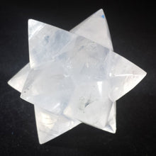 Load image into Gallery viewer, LARGE 12 Point GEMSTONE MERKABA Star Natural Clear Quartz Rare (One)