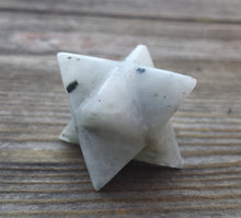 Load image into Gallery viewer, GEMSTONE MERKABA STAR Natural Rainbow Moonstone (One)