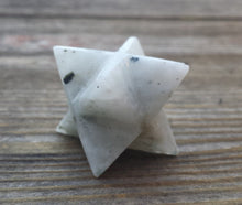 Load image into Gallery viewer, GEMSTONE MERKABA STAR Natural Rainbow Moonstone (One)