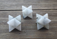 Load image into Gallery viewer, GEMSTONE MERKABA STAR Natural Rainbow Moonstone (One)
