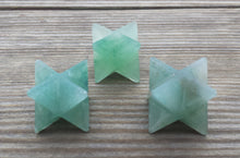 Load image into Gallery viewer, GEMSTONE MERKABA STAR Natural Green Aventurine (One)
