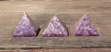Load image into Gallery viewer, LEPIDOLITE natural medium gemstone crystal pyramid 27-30mm