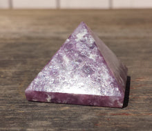 Load image into Gallery viewer, LEPIDOLITE natural medium gemstone crystal pyramid 27-30mm