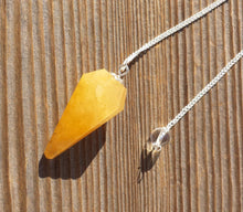 Load image into Gallery viewer, GOLDEN QUARTZ Natural Stone Gemstone Faceted Pendulum