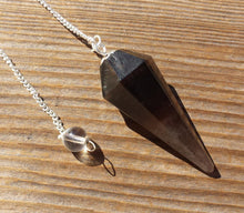 Load image into Gallery viewer, SMOKEY QUARTZ Natural Stone Gemstone Faceted Pendulum Smoky