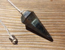 Load image into Gallery viewer, BLUE TIGER EYE Natural Stone Gemstone Faceted Pendulum