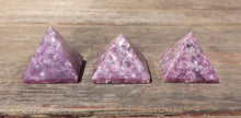 Load image into Gallery viewer, LEPIDOLITE natural medium gemstone crystal pyramid 27-30mm