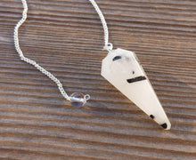 Load image into Gallery viewer, TOURMALATED QUARTZ Natural Stone Gemstone Faceted Pendulum