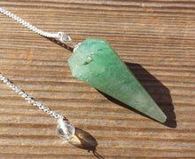 Load image into Gallery viewer, GREEN AVENTURINE Natural Stone Gemstone Faceted Pendulum