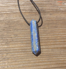 Load image into Gallery viewer, LAPIS LAZULI Crystal Point Pendant Witth Adjustable Cord Stone Natural Gemstone