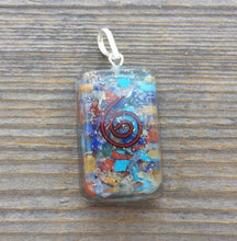 Load image into Gallery viewer, ORGONE 7 CHAKRA Gemstone Rectangle Pendant Orgone (One)