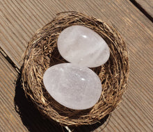Load image into Gallery viewer, CLEAR QUARTZ EGG Natural Stone Hand Carved Gemstone Egg