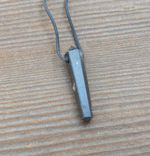 Load image into Gallery viewer, BLACK TOURMALINE Crystal Point Pendant Witth Adjustable Cord Stone Natural Gemstone