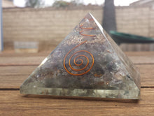 Load image into Gallery viewer, Extra Large (70-75mm) FLUORITE Orgone Gemstone Pyramid X-Large Pyramid Orgone