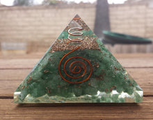 Load image into Gallery viewer, Extra Large (70-75mm)  GREEN AVENTURINE Orgone Gemstone Pyramid X-Large Pyramid Orgone