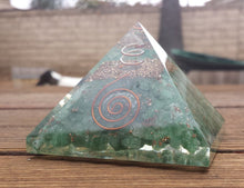 Load image into Gallery viewer, Extra Large (70-75mm)  GREEN AVENTURINE Orgone Gemstone Pyramid X-Large Pyramid Orgone