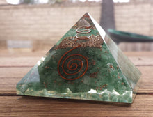 Load image into Gallery viewer, Extra Large (70-75mm)  GREEN AVENTURINE Orgone Gemstone Pyramid X-Large Pyramid Orgone