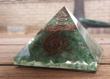 Load image into Gallery viewer, Extra Large (70-75mm)  GREEN AVENTURINE Orgone Gemstone Pyramid X-Large Pyramid Orgone