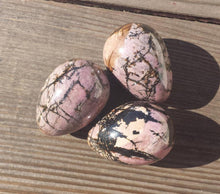 Load image into Gallery viewer, RHODONITE EGG Natural Stone Hand Carved Gemstone Egg