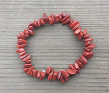 Load image into Gallery viewer, RED JASPER Natural Stone Gemstone Stretchy Chip Bracelet