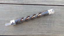 Load image into Gallery viewer, Rosewood Twisted Wand With Copper Interior and Clear Quartz Sphere and Point