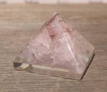 Load image into Gallery viewer, Small (25-30mm) ROSE QUARTZ Orgone Gemstone Pyramid Small Pyramid Orgone