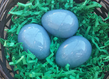 Load image into Gallery viewer, ANGELITE EGG Natural Stone Hand Carved Gemstone Egg