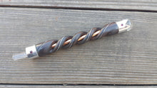 Load image into Gallery viewer, Rosewood Twisted Wand With Copper Interior and Clear Quartz Sphere and Point