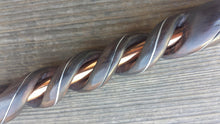 Load image into Gallery viewer, Rosewood Twisted Wand With Copper Interior and Clear Quartz Sphere and Point