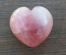 Load image into Gallery viewer, Large NATURAL ROSE QUARTZ Gemstone Puffy Heart 60-70mm