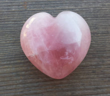 Load image into Gallery viewer, Large NATURAL ROSE QUARTZ Gemstone Puffy Heart 60-70mm