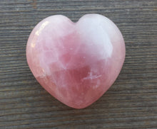 Load image into Gallery viewer, Large NATURAL ROSE QUARTZ Gemstone Puffy Heart 60-70mm
