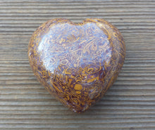 Load image into Gallery viewer, Large NATURAL CALLIGRAPHY STONE Gemstone Puffy Heart 60-70mm