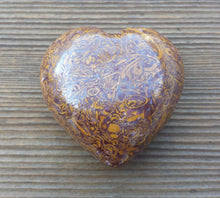 Load image into Gallery viewer, Large NATURAL CALLIGRAPHY STONE Gemstone Puffy Heart 60-70mm