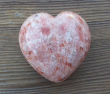 Load image into Gallery viewer, Large NATURAL SUNSTONE Gemstone Puffy Heart 60-70mm