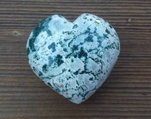 Load image into Gallery viewer, Large NATURAL TREE AGATE Gemstone Puffy Heart 60-70mm