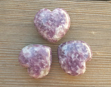 Load image into Gallery viewer, NATURAL LEPIDOLITE Gemstone Puffy Heart 40-45mm