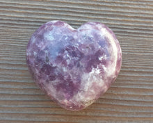 Load image into Gallery viewer, NATURAL LEPIDOLITE Gemstone Puffy Heart 40-45mm