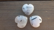 Load image into Gallery viewer, NATURAL TOURMALATED QUARTZ Gemstone Puffy Heart 40-45mm