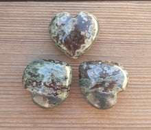 Load image into Gallery viewer, NATURAL RAINFOREST RHYOLITE Gemstone Puffy Heart 40-45mm