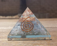 Load image into Gallery viewer, LARGE (50-55mm) ANGELITE Orgone Gemstone Pyramid Large Pyramid Orgone