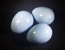 Load image into Gallery viewer, ANGELITE EGG Natural Stone Hand Carved Gemstone Egg