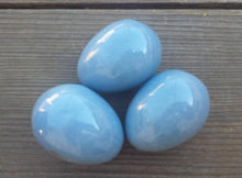 Load image into Gallery viewer, ANGELITE EGG Natural Stone Hand Carved Gemstone Egg